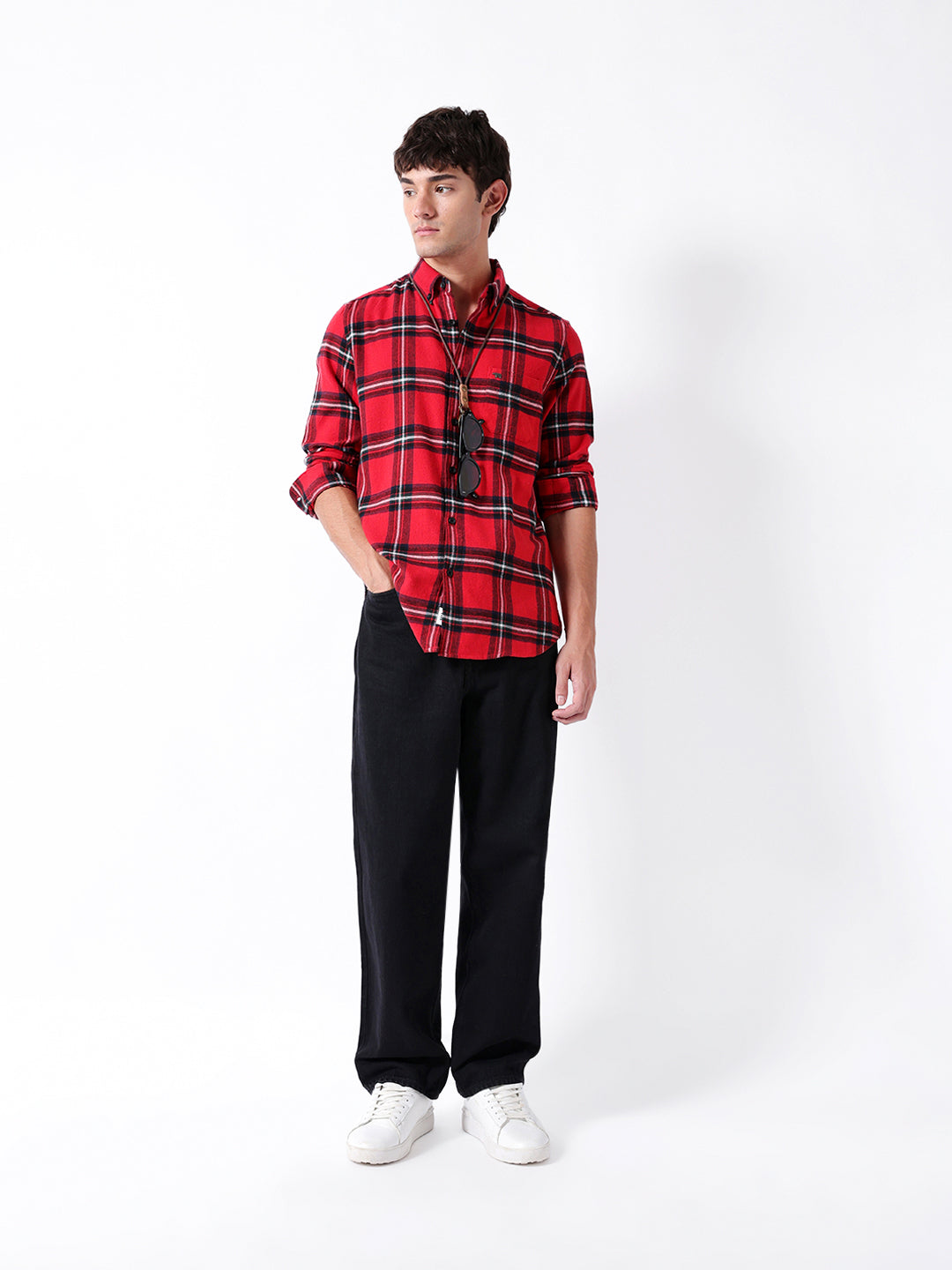 red flannel checked slim fit casual shirt red flannel checked slim fit casual shirt