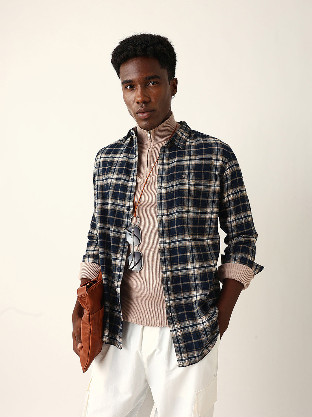 navy blue flannel woven checked slim fit casual shirt navy blue flannel woven checked slim fit casual shirt