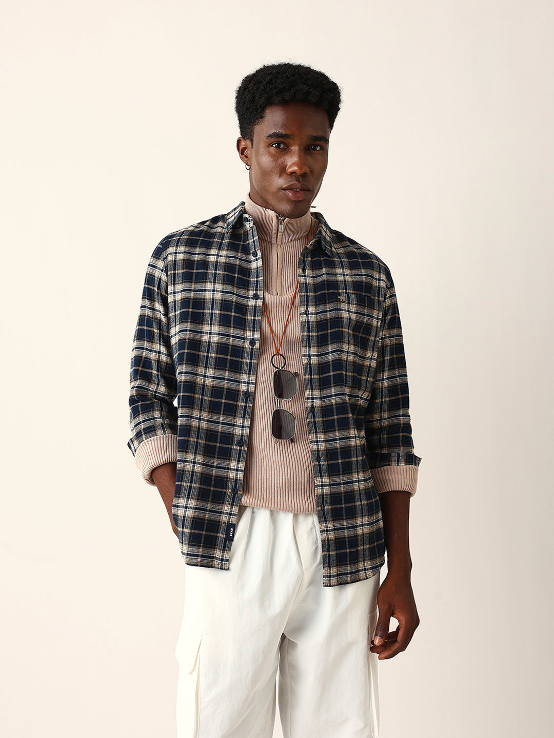 navy blue flannel woven checked slim fit casual shirt navy blue flannel woven checked slim fit casual shirt