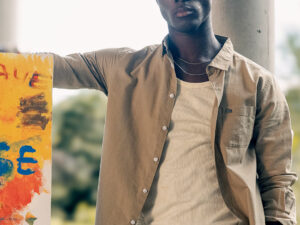 beige cotton linen slim fit solid casual shirt