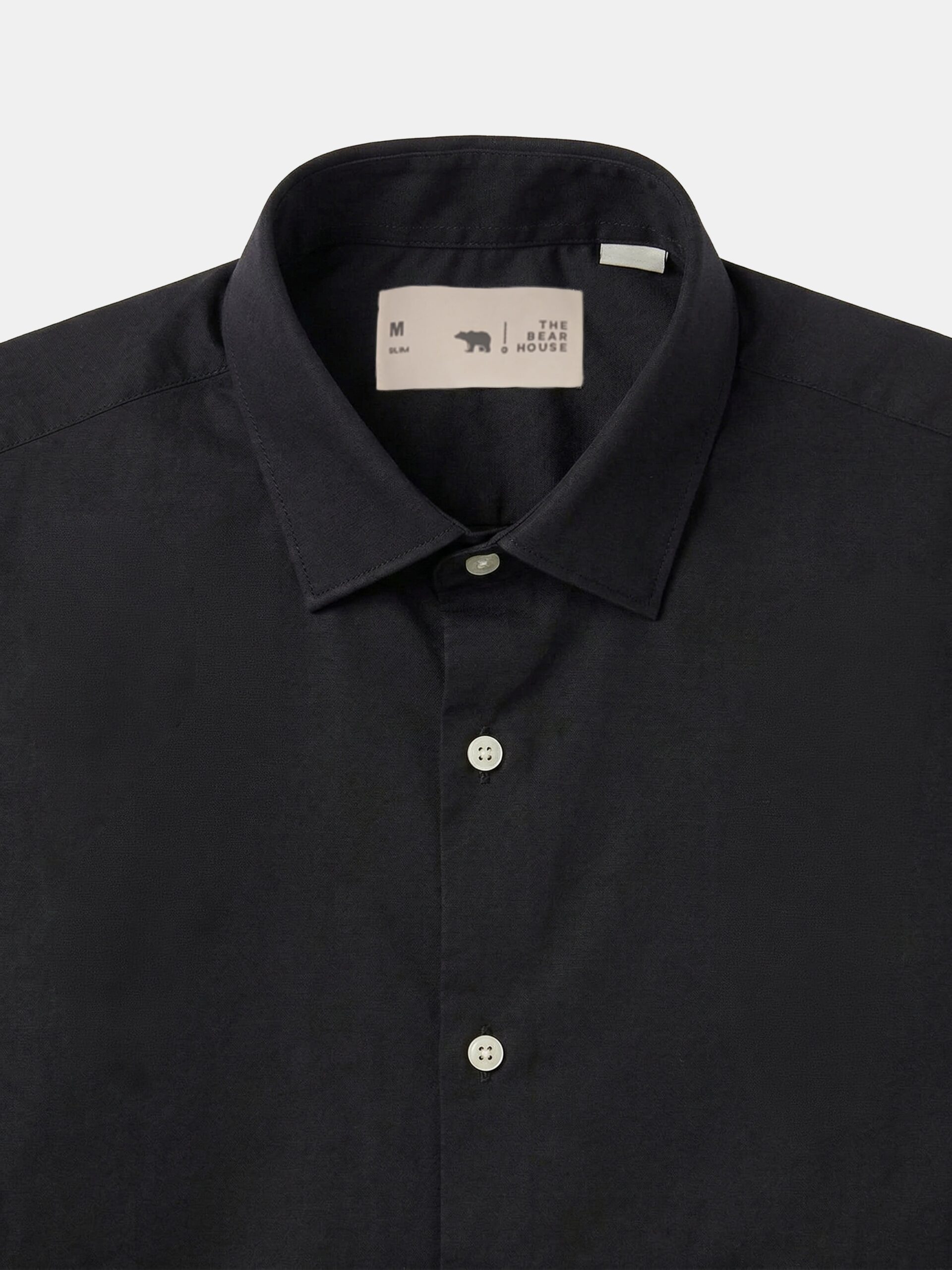 black solid slim fit casual shirt black solid slim fit casual shirt