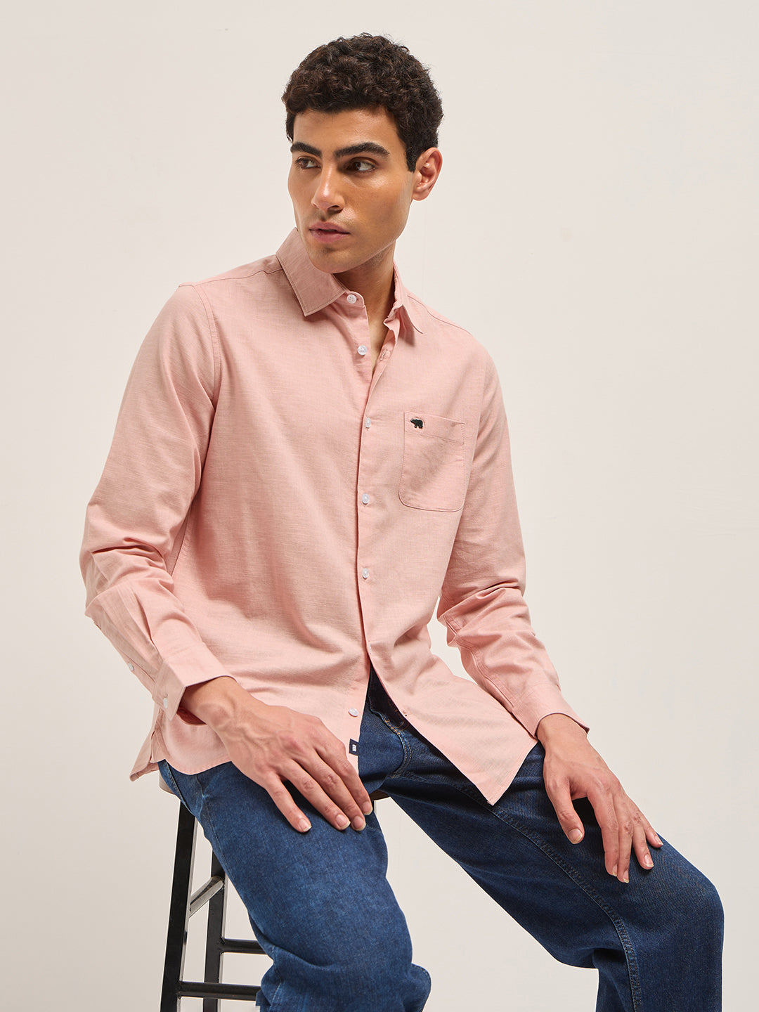 pink cotton linen slim fit solid casual shirt pink cotton linen slim fit solid casual shirt