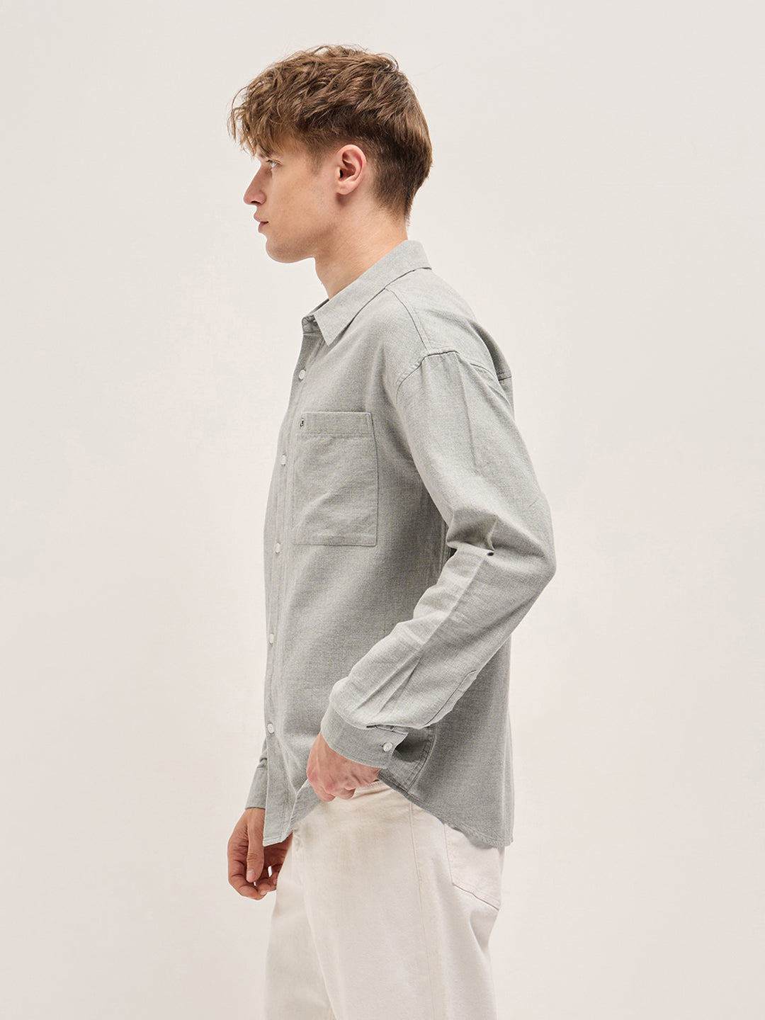 grey relax fit casual shirt grey relax fit casual shirt
