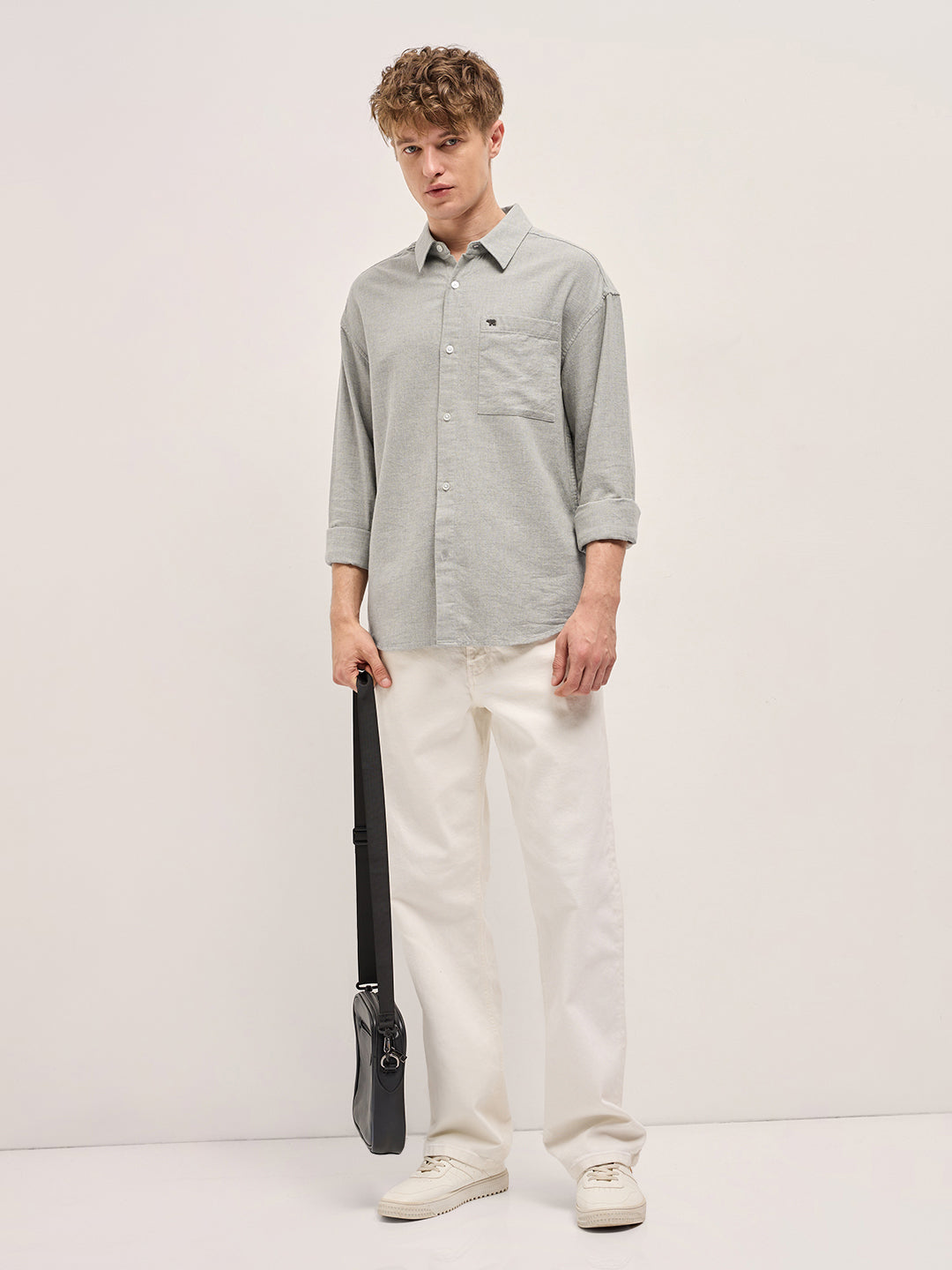 grey relax fit casual shirt grey relax fit casual shirt