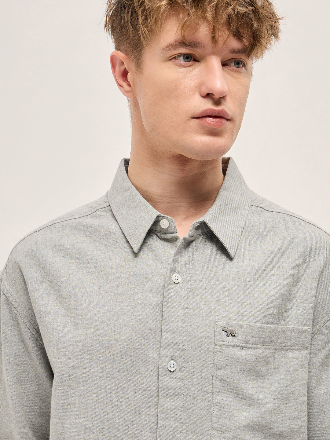 grey relax fit casual shirt grey relax fit casual shirt