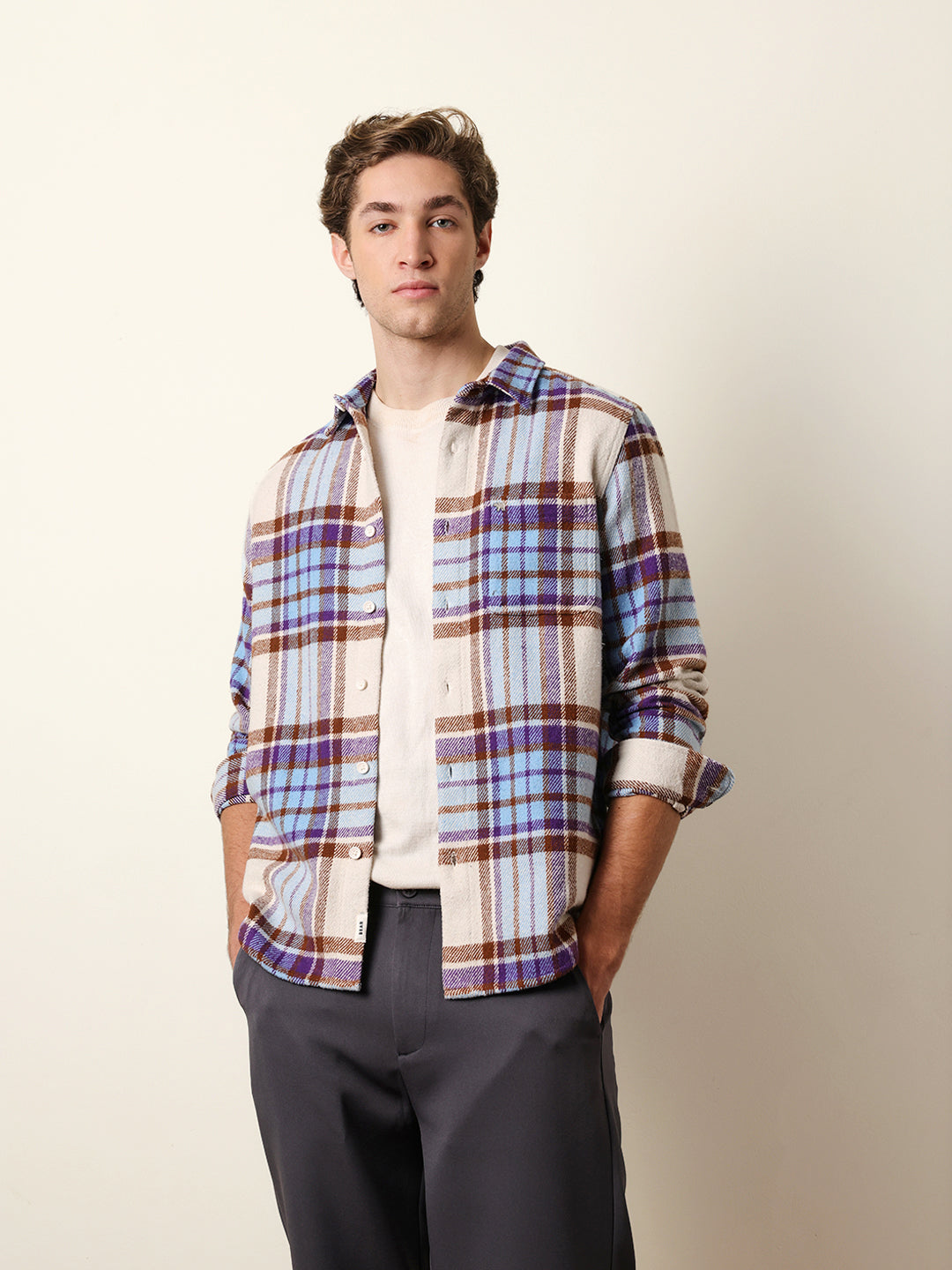 multicolor regular fit checked flannel casual shirt multicolor regular fit checked flannel casual shirt