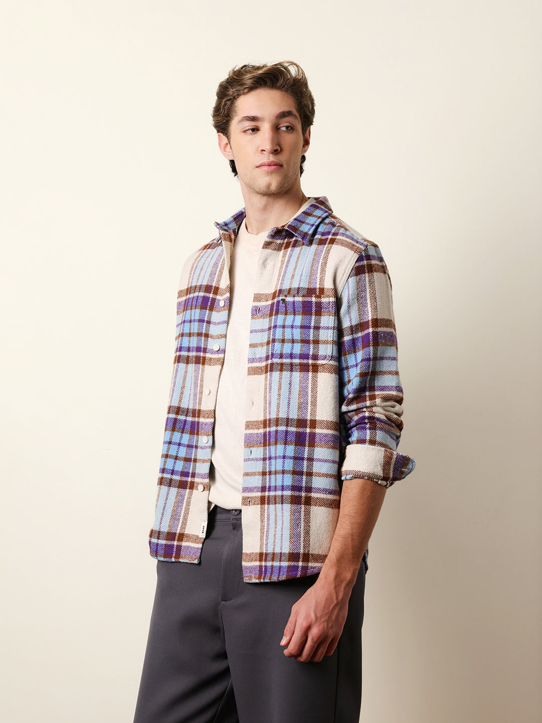 multicolor regular fit checked flannel casual shirt multicolor regular fit checked flannel casual shirt