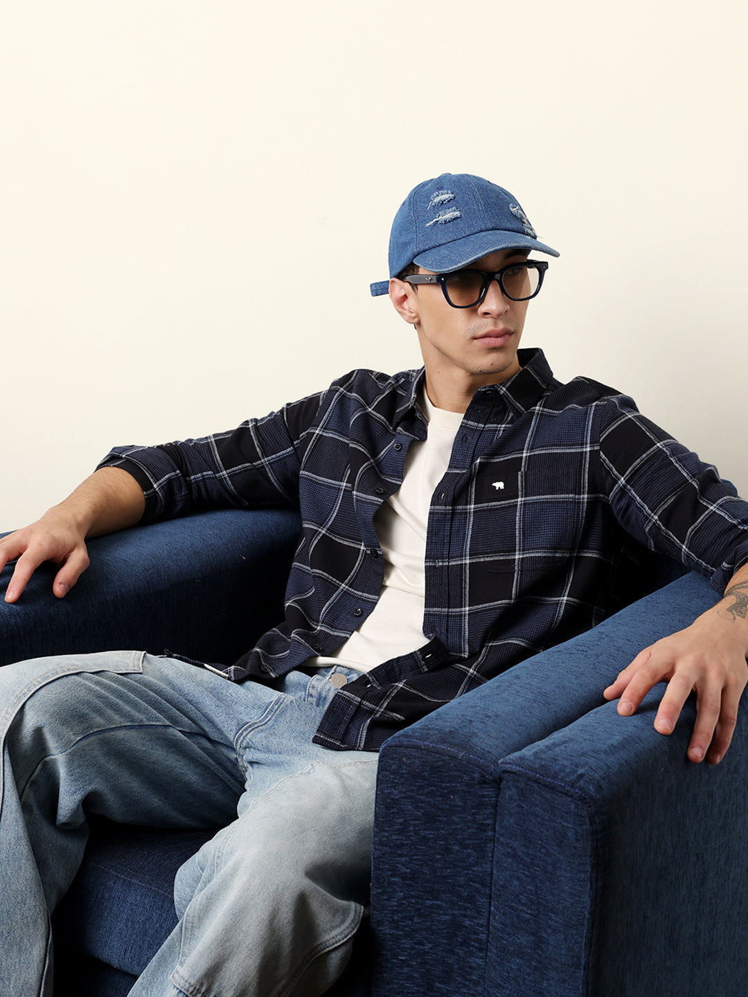 blue regular fit woven check flannel casual shirt blue regular fit woven check flannel casual shirt