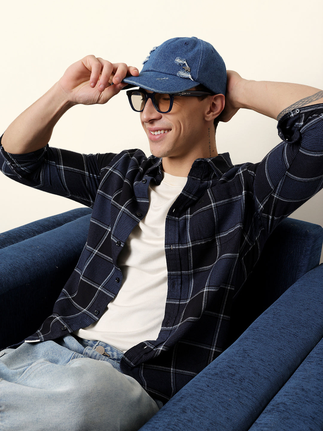 blue regular fit woven check flannel casual shirt blue regular fit woven check flannel casual shirt