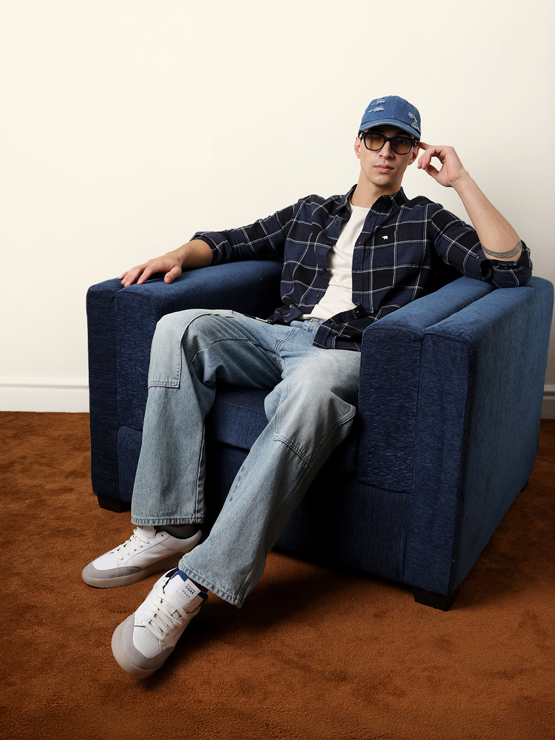 blue regular fit woven check flannel casual shirt blue regular fit woven check flannel casual shirt