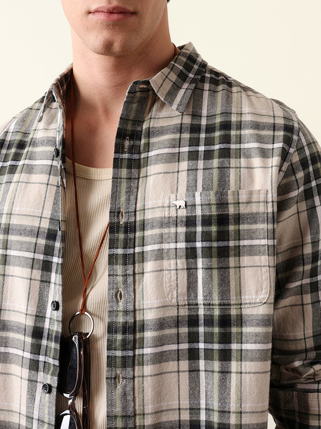 olive regular fit woven check flannel casual shirt olive regular fit woven check flannel casual shirt
