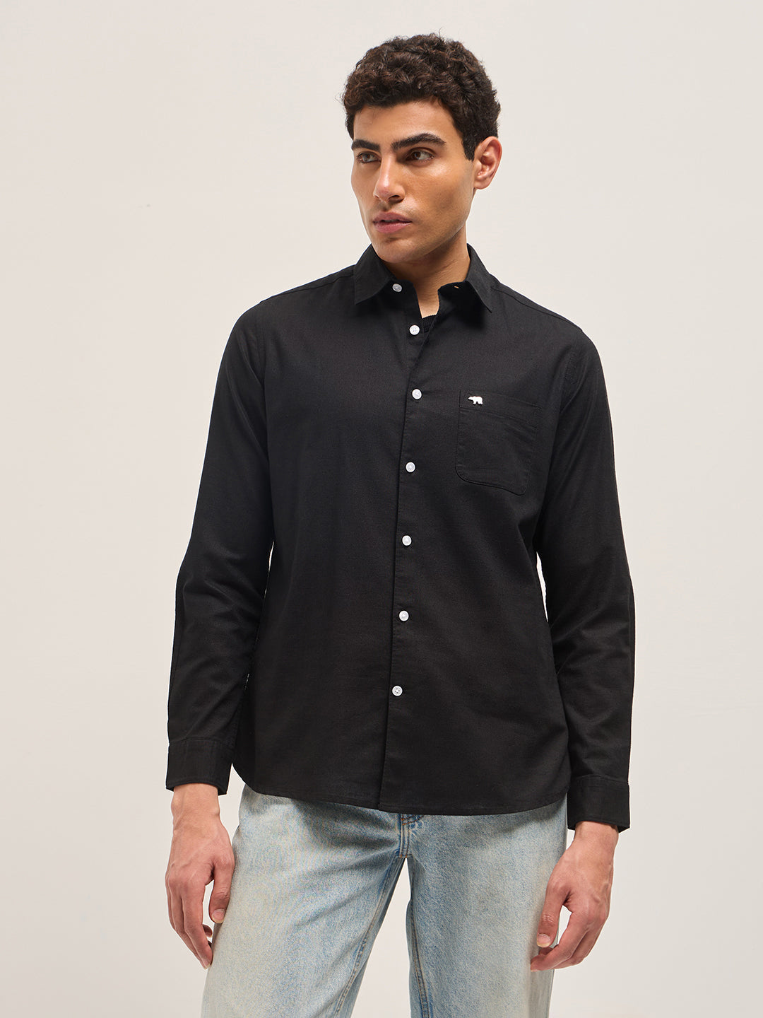 black cotton linen slim fit solid casual shirt black cotton linen slim fit solid casual shirt