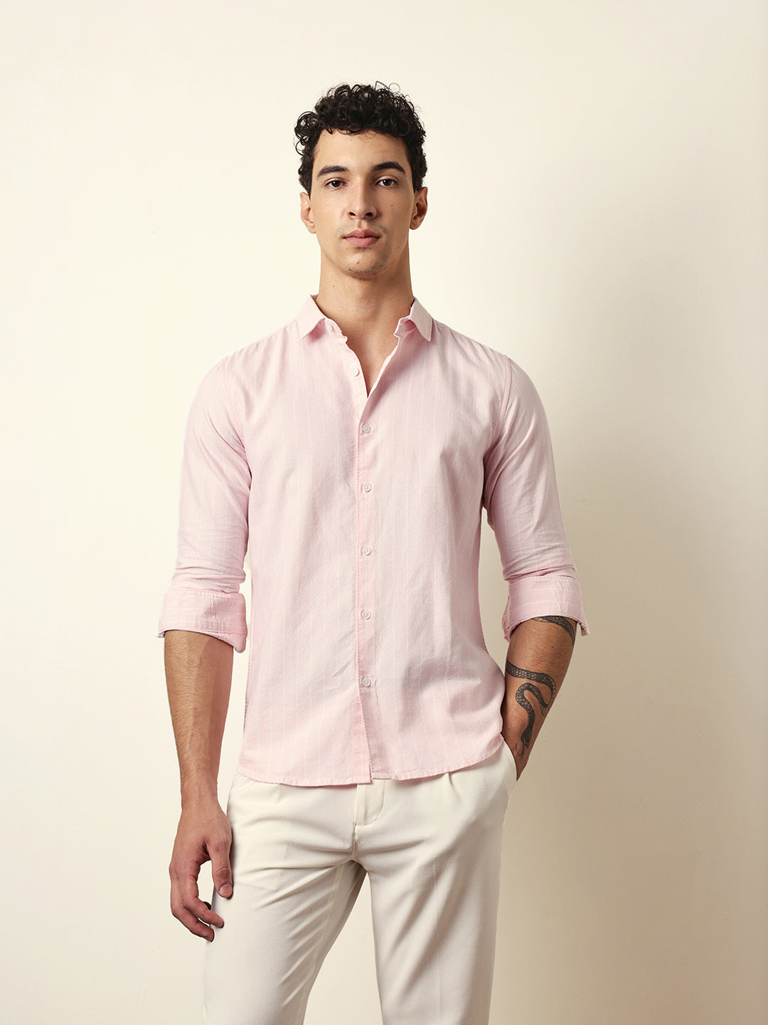 pink vertical woven stripe slim fit casual shirt pink vertical woven stripe slim fit casual shirt