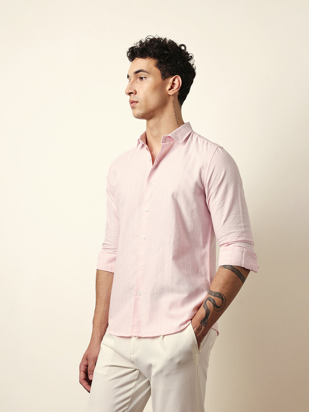 pink vertical woven stripe slim fit casual shirt pink vertical woven stripe slim fit casual shirt