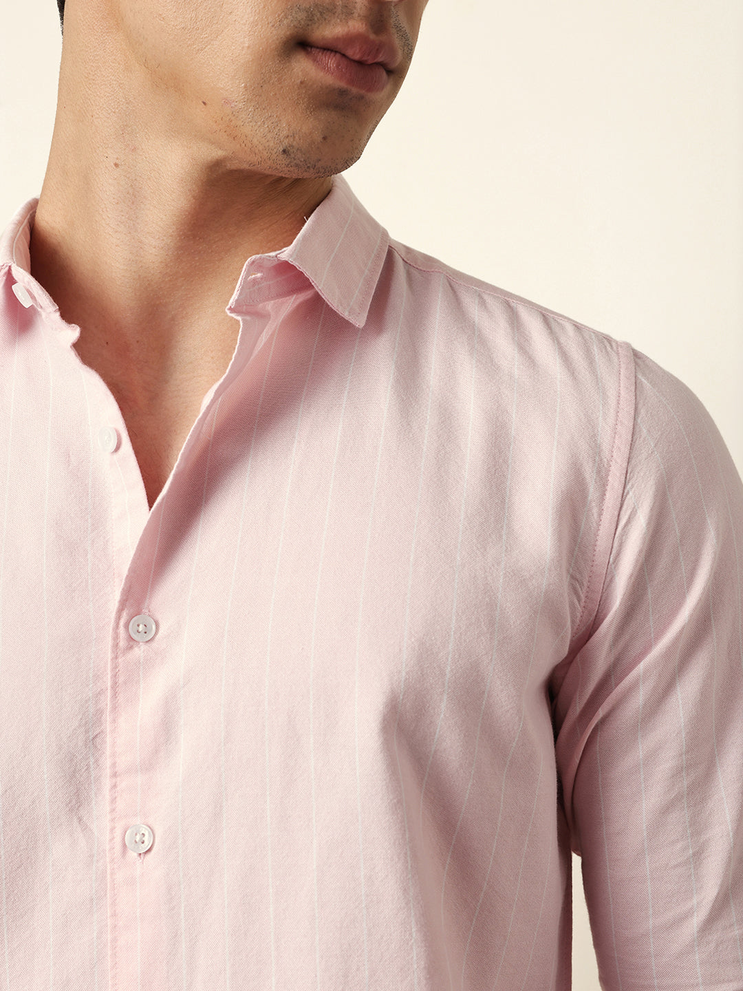 pink vertical woven stripe slim fit casual shirt pink vertical woven stripe slim fit casual shirt