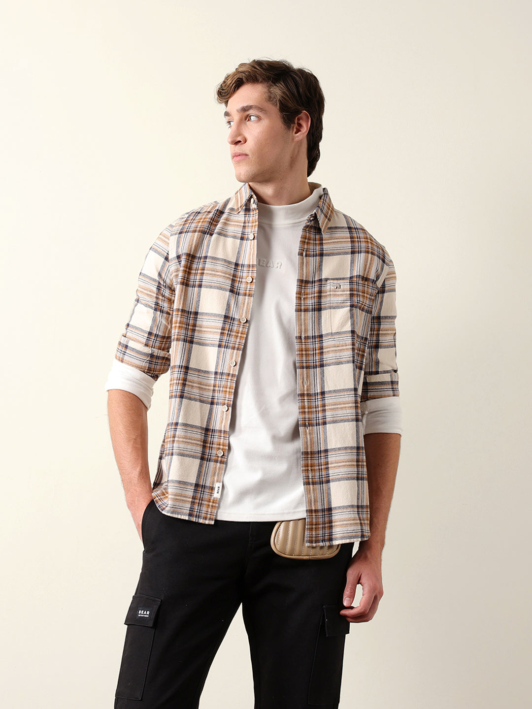 multicolor flannel check slim fit casual shirt multicolor flannel check slim fit casual shirt