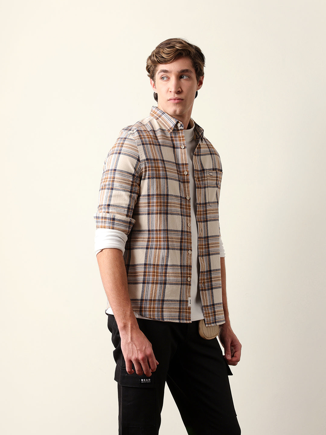 multicolor flannel check slim fit casual shirt multicolor flannel check slim fit casual shirt