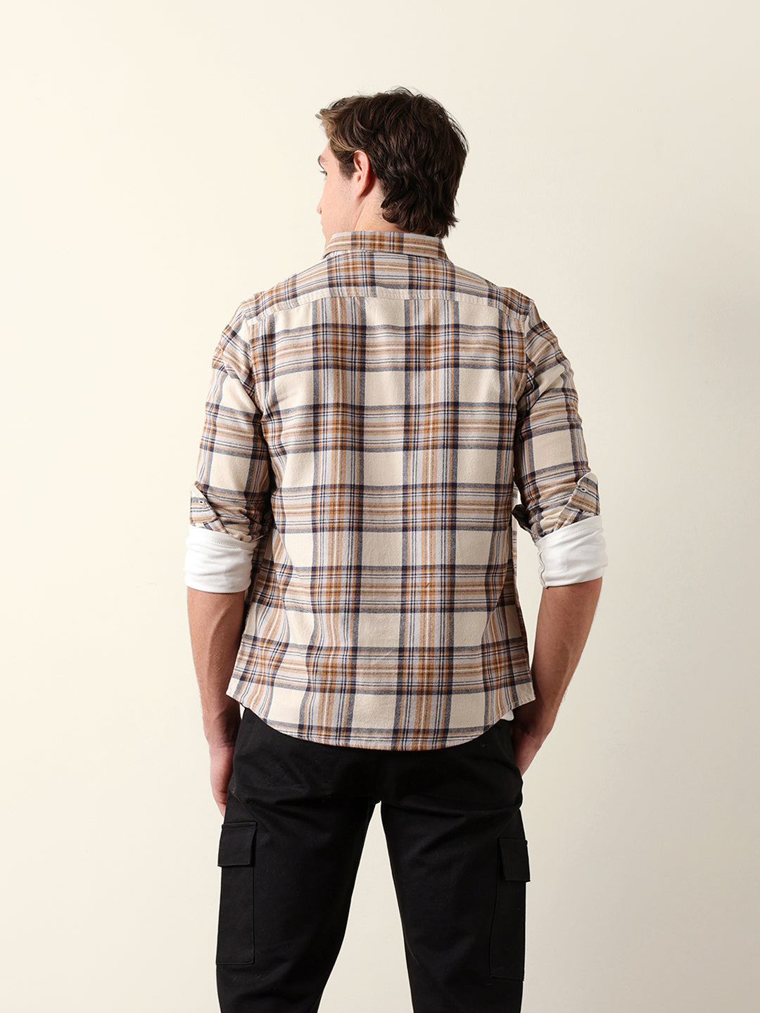 multicolor flannel check slim fit casual shirt multicolor flannel check slim fit casual shirt