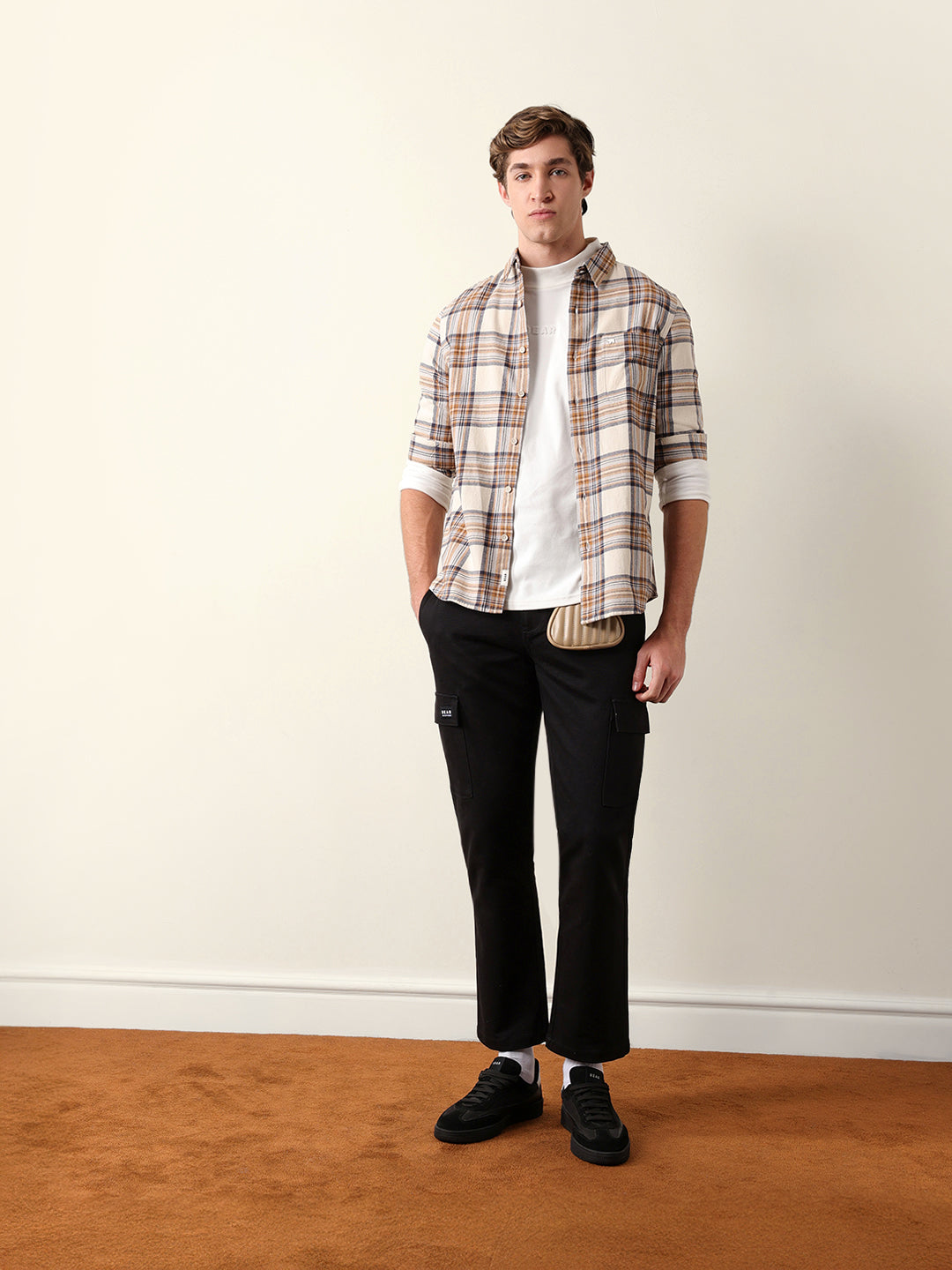 multicolor flannel check slim fit casual shirt multicolor flannel check slim fit casual shirt