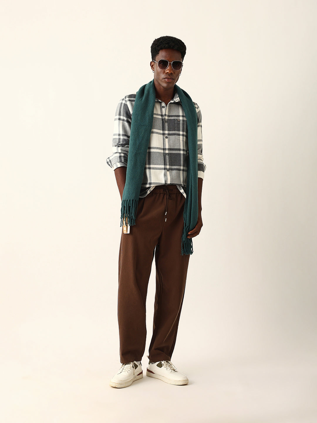 white & grey herringbone flannel checked regular fit casual shirt white & grey herringbone flannel checked regular fit casual shirt