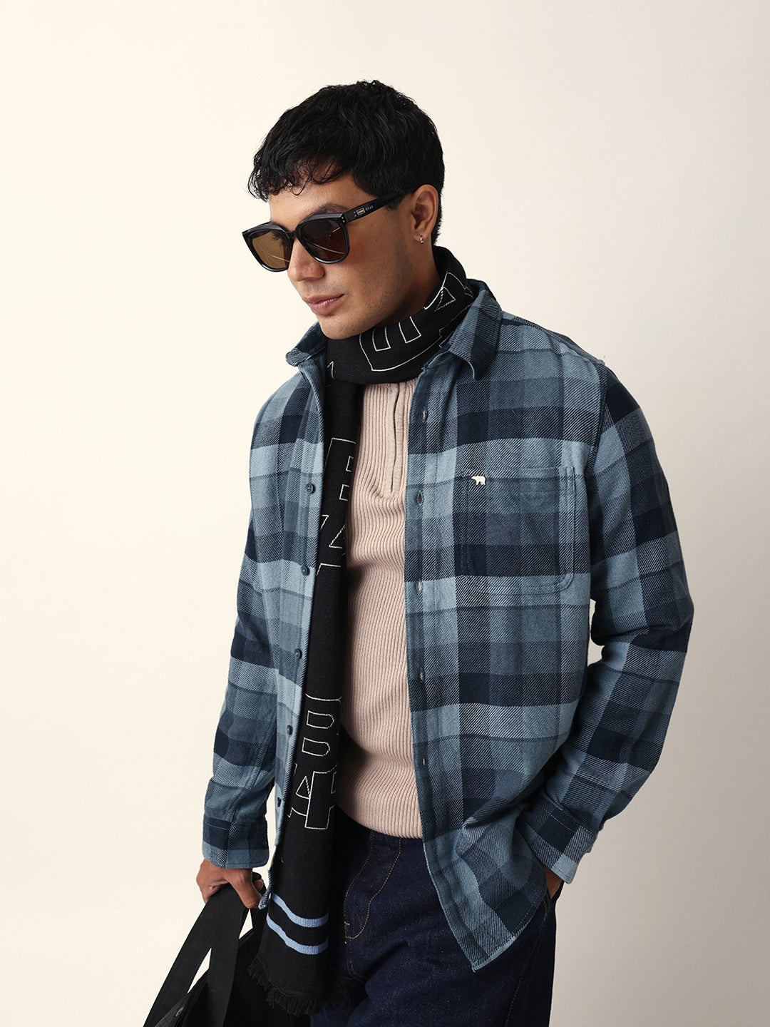 blue flannel checked regular fit casual shirt blue flannel checked regular fit casual shirt