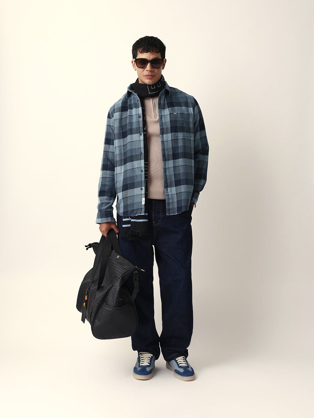 blue flannel checked regular fit casual shirt blue flannel checked regular fit casual shirt