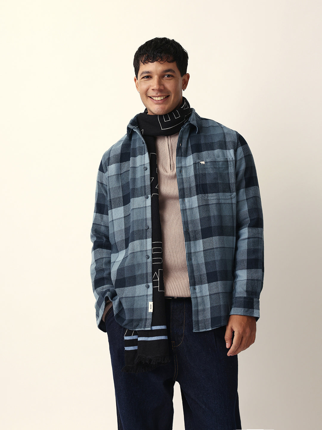 blue flannel checked regular fit casual shirt blue flannel checked regular fit casual shirt