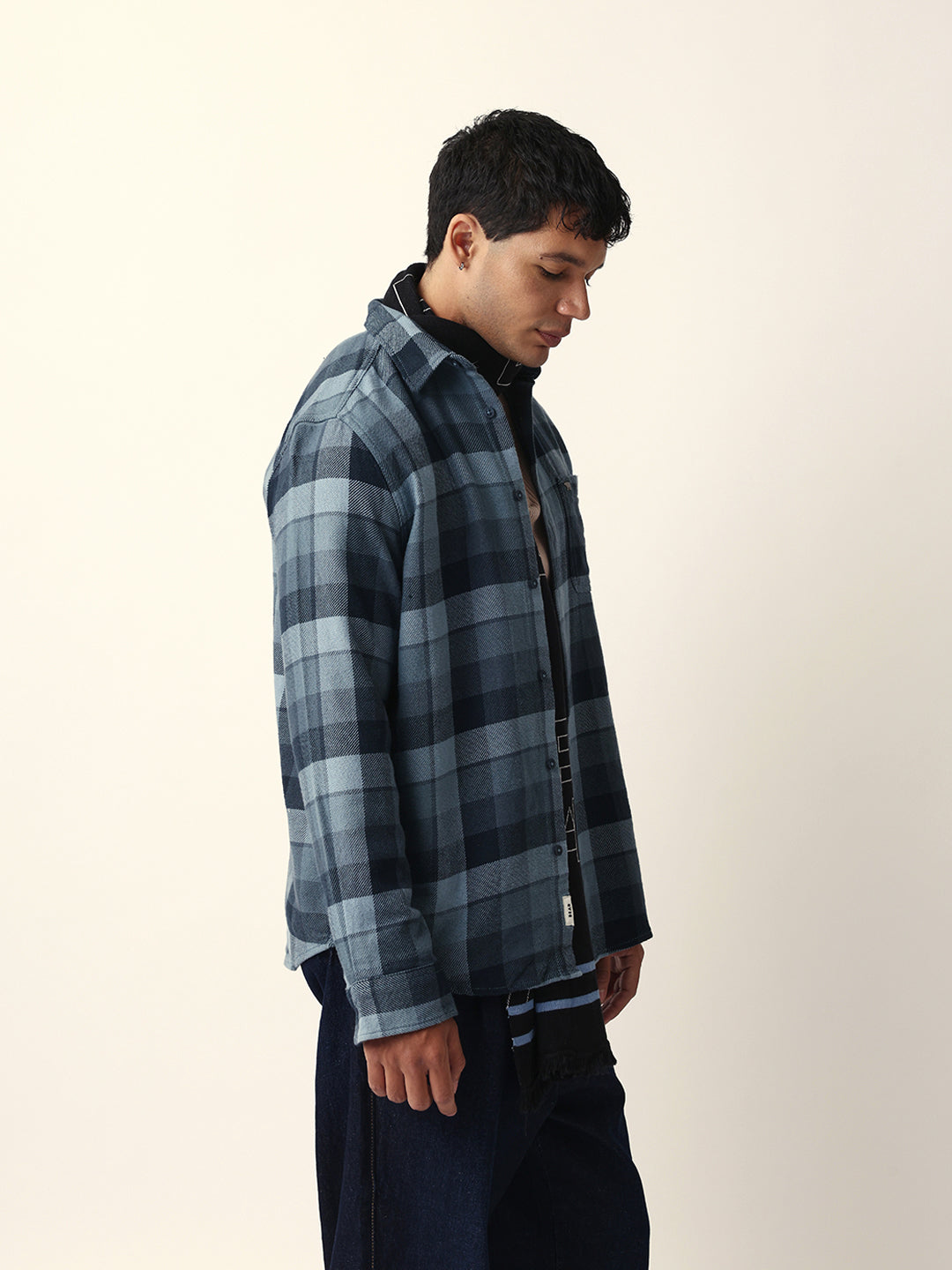 blue flannel checked regular fit casual shirt blue flannel checked regular fit casual shirt