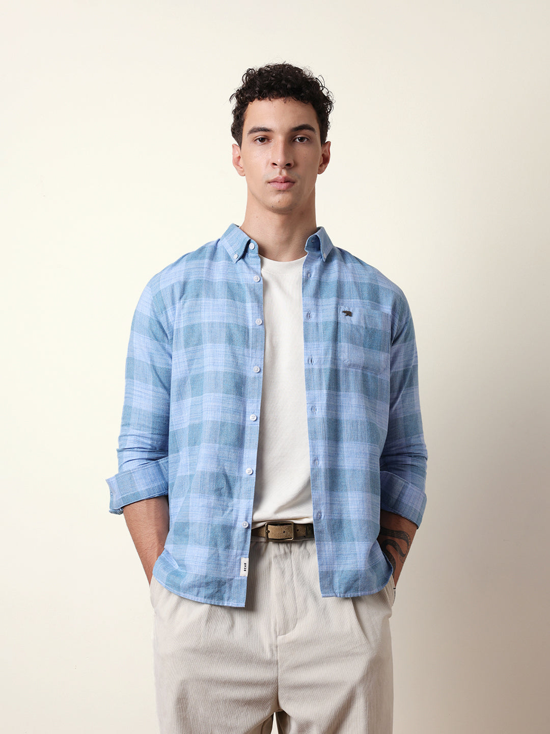 blue woven tartan checked slim fit casual shirt blue woven tartan checked slim fit casual shirt