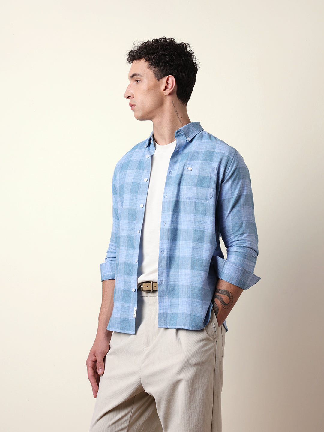 blue woven tartan checked slim fit casual shirt blue woven tartan checked slim fit casual shirt