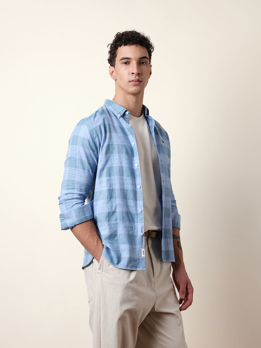 blue woven tartan checked slim fit casual shirt blue woven tartan checked slim fit casual shirt