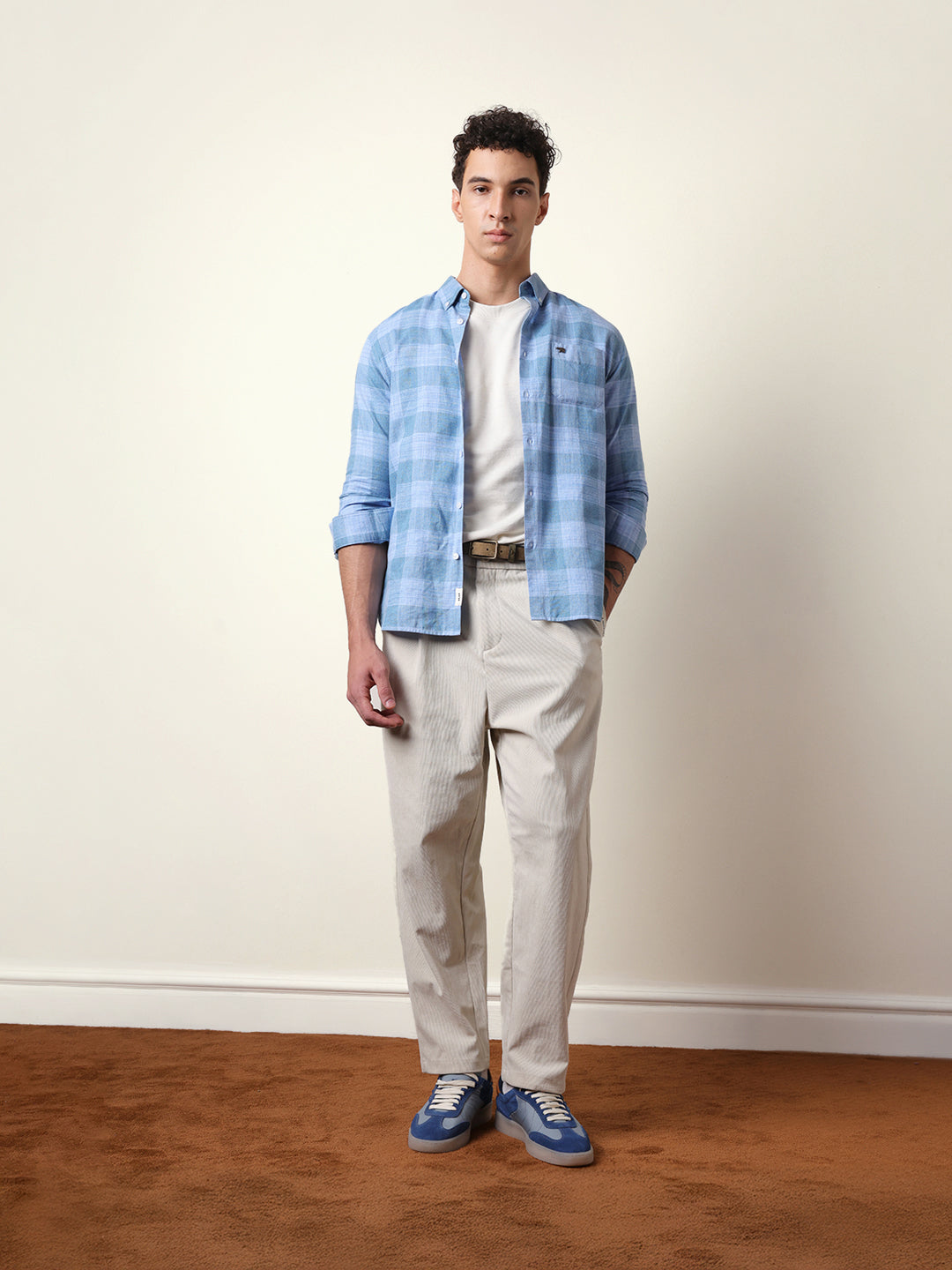 blue woven tartan checked slim fit casual shirt blue woven tartan checked slim fit casual shirt
