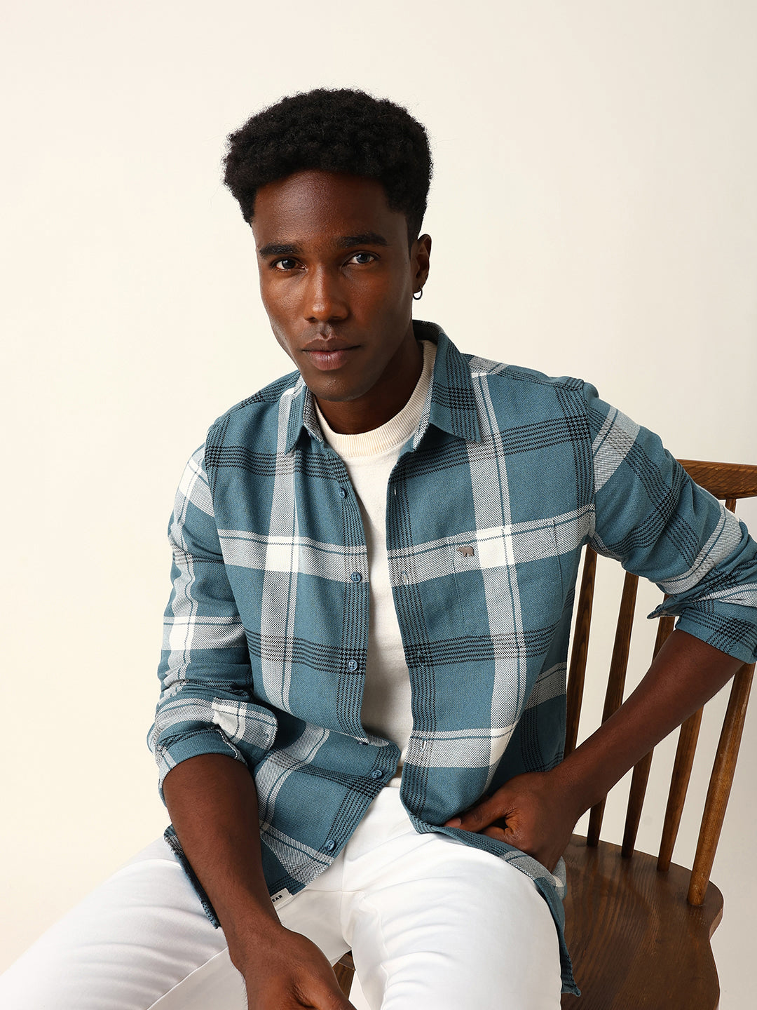 blue woven check slim fit casual shirt blue woven check slim fit casual shirt