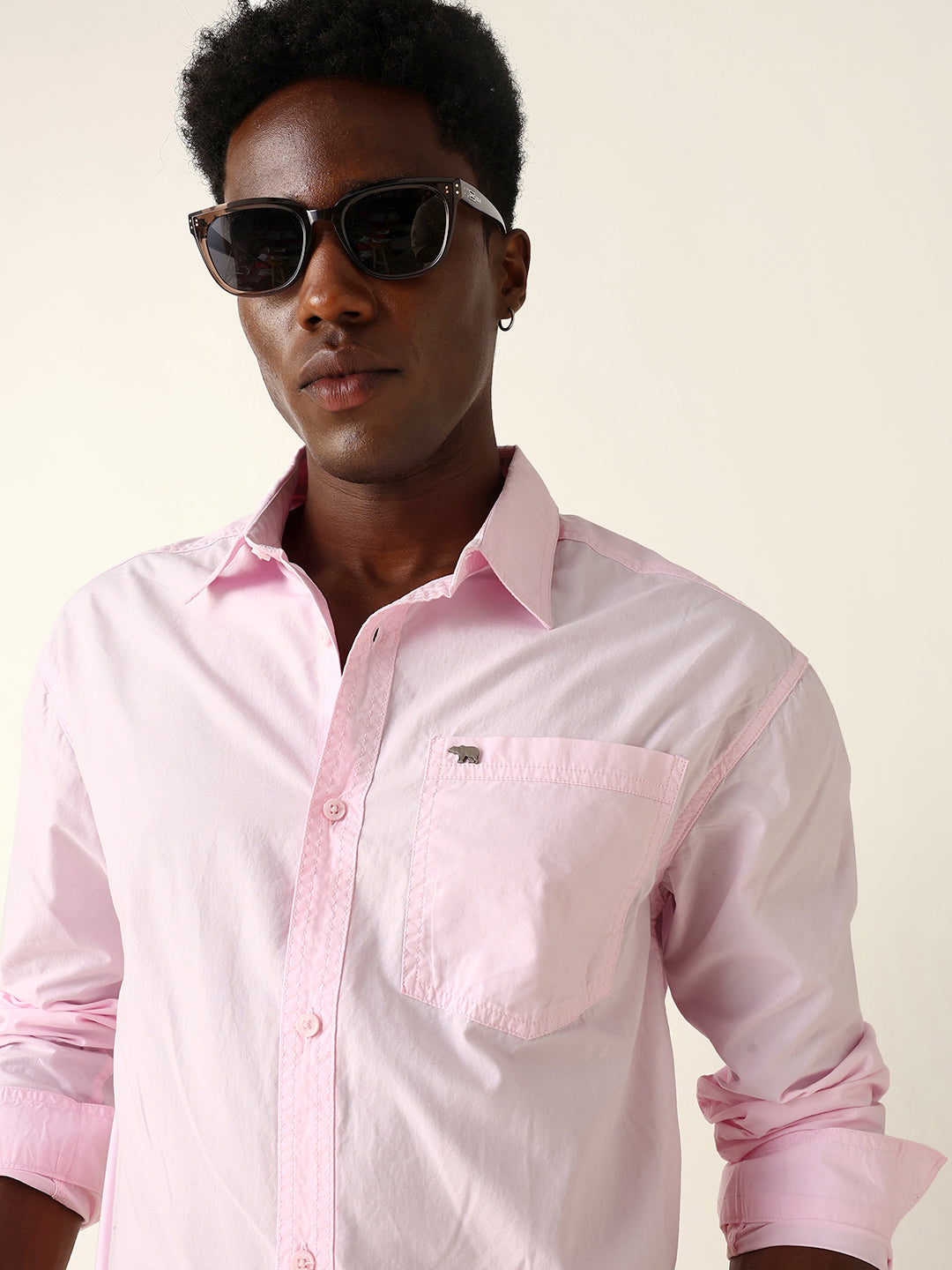 pink solid cotton relaxed fit casual shirt pink solid cotton relaxed fit casual shirt