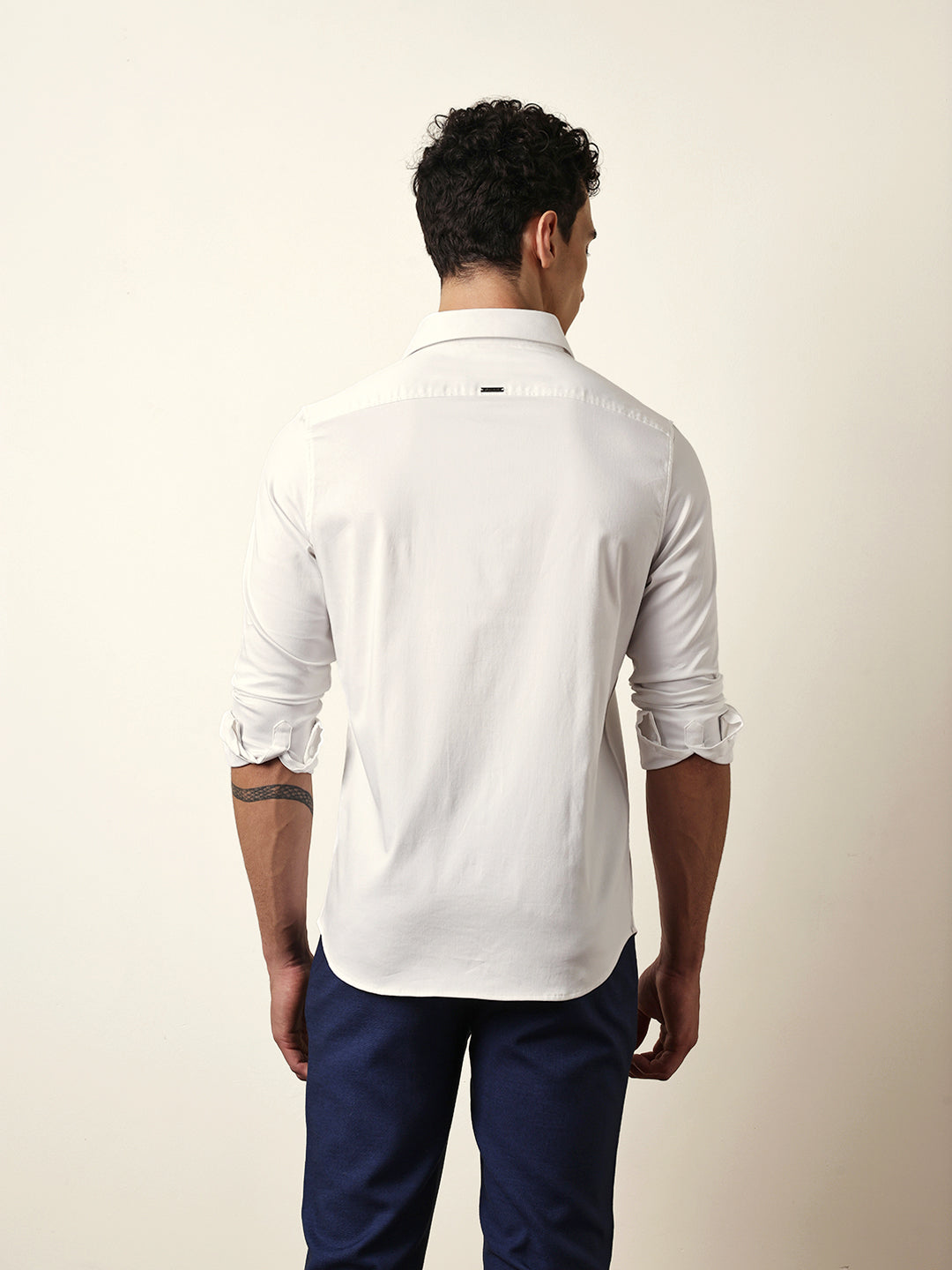 white tailored fit regal crest embroidery formal party shirt white tailored fit regal crest embroidery formal party shirt