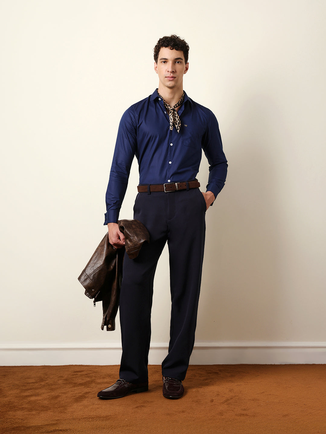 navy blue solid tailored fit formal shirt with french cuffs navy blue solid tailored fit formal shirt with french cuffs