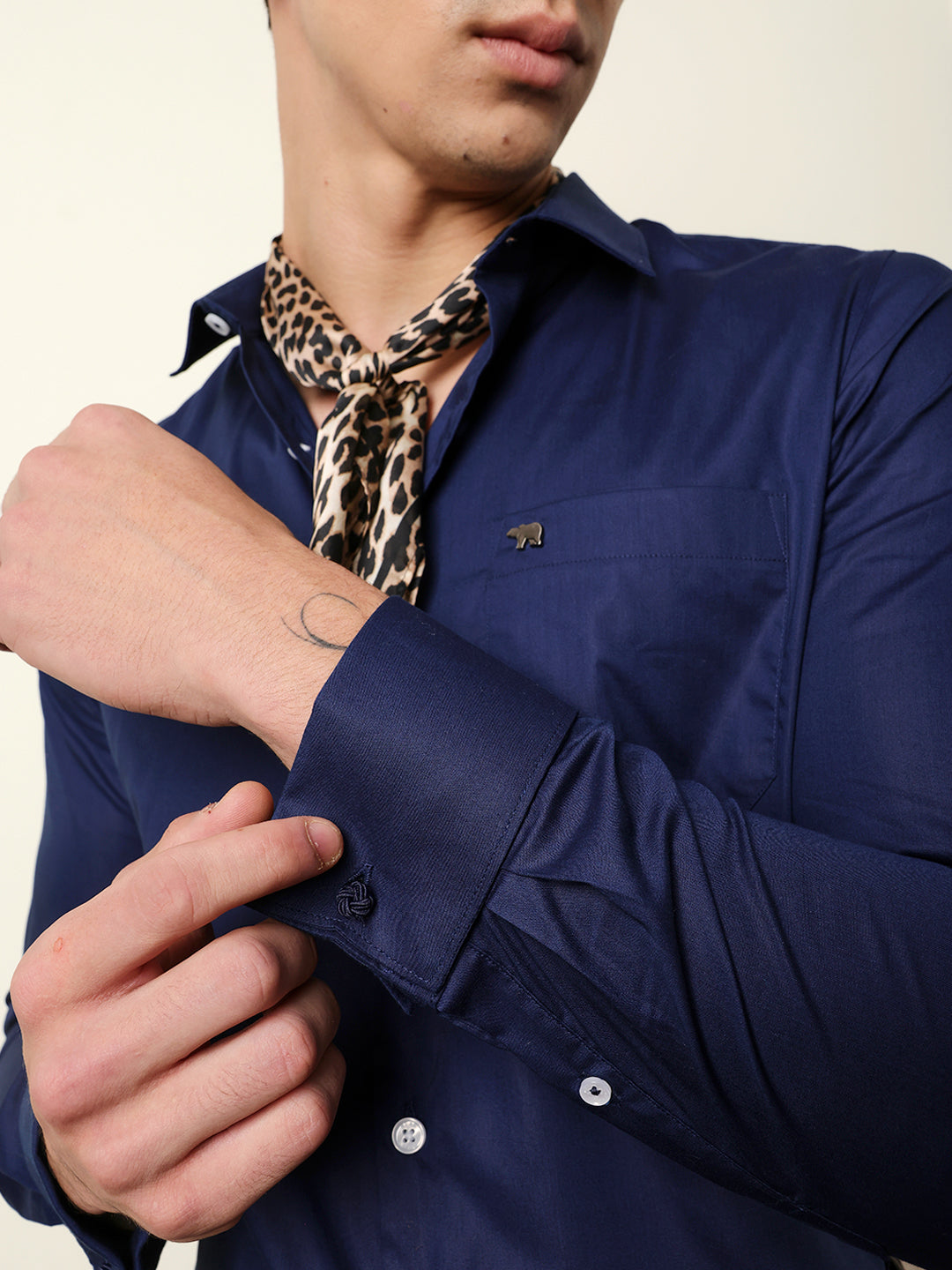 navy blue solid tailored fit formal shirt with french cuffs navy blue solid tailored fit formal shirt with french cuffs