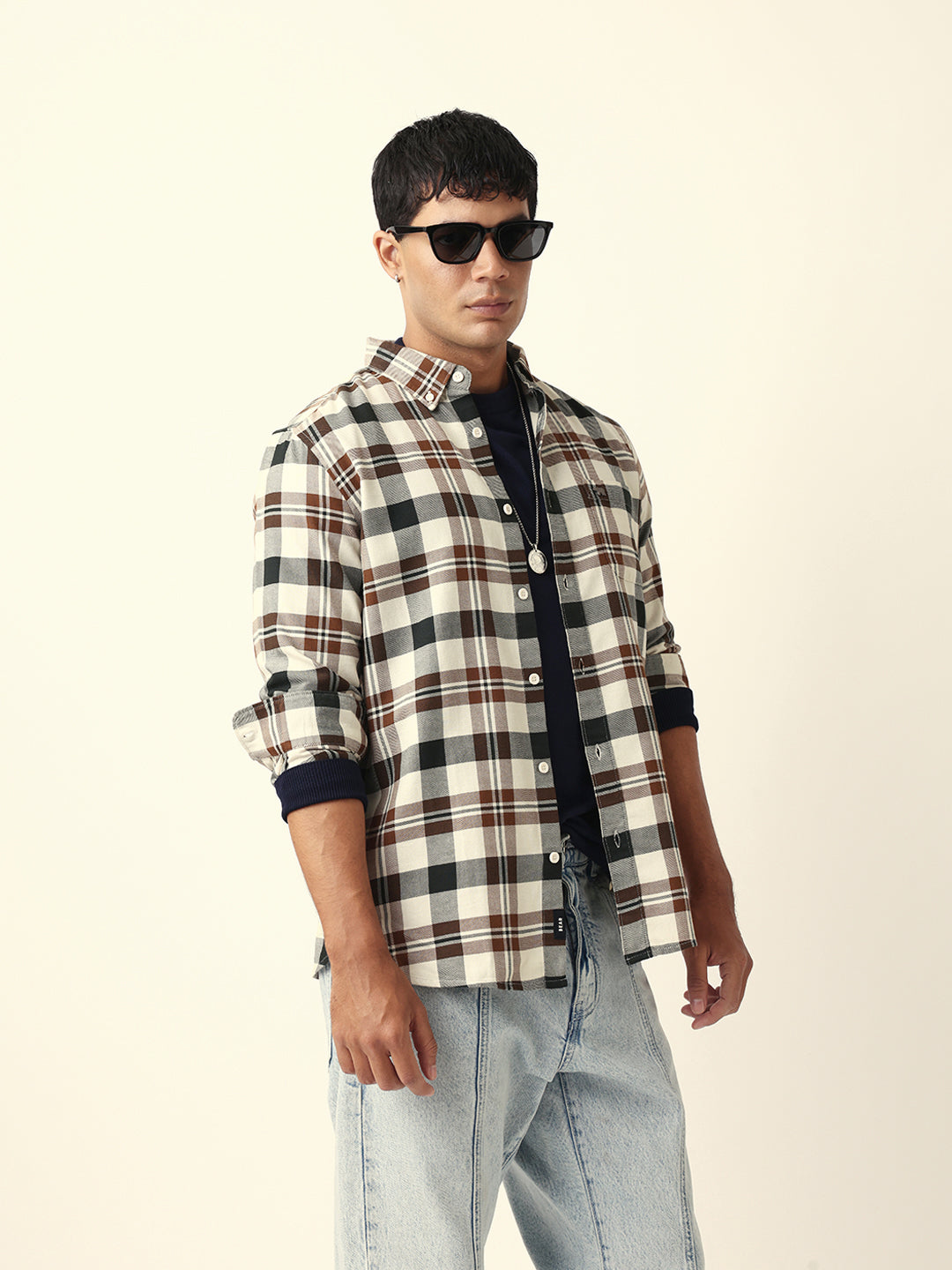 multicolor woven tartan checked slim fit casual shirt multicolor woven tartan checked slim fit casual shirt