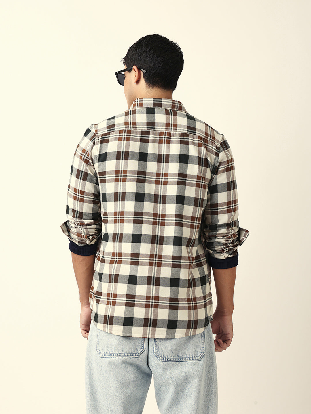 multicolor woven tartan checked slim fit casual shirt multicolor woven tartan checked slim fit casual shirt