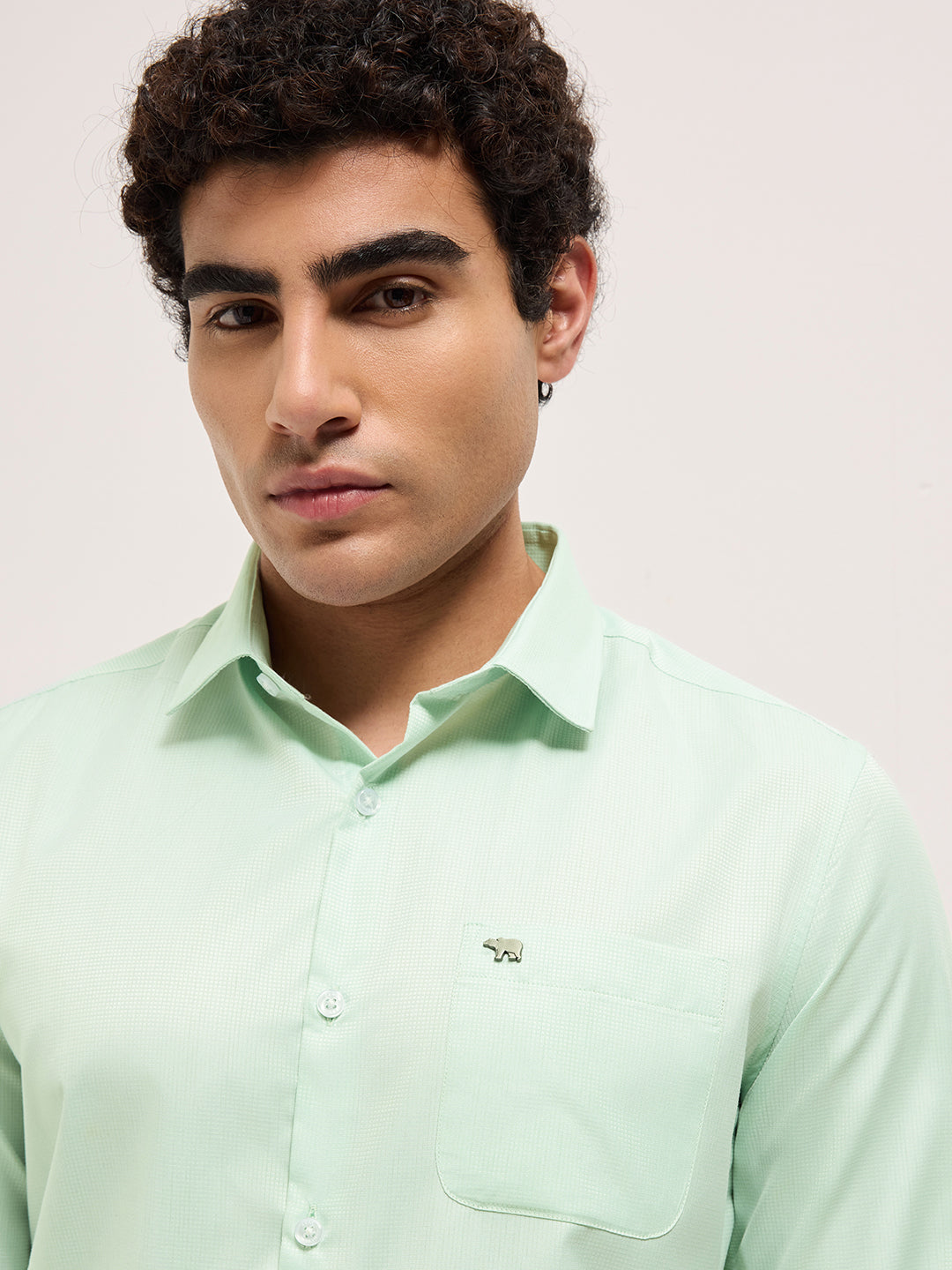 green woven micro check tailored fit formal shirt with french cuffs green woven micro check tailored fit formal shirt with french cuffs