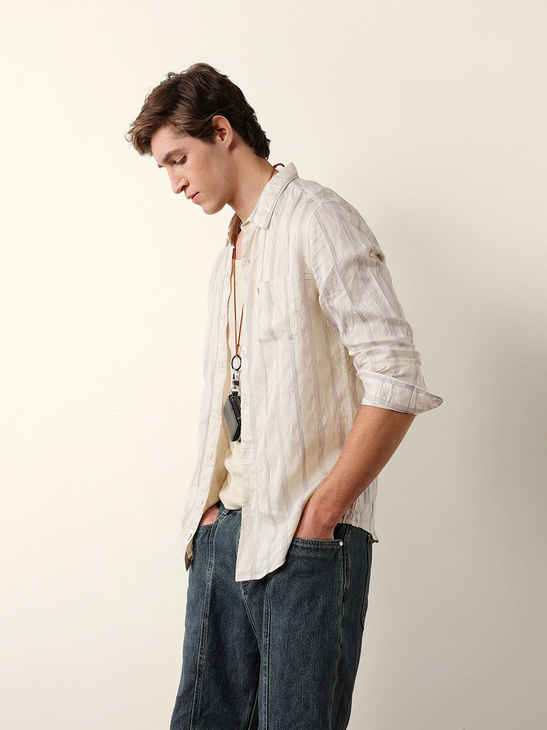 purple & cream seersucker vertical pinstripe slim fit casual shirt purple & cream seersucker vertical pinstripe slim fit casual shirt