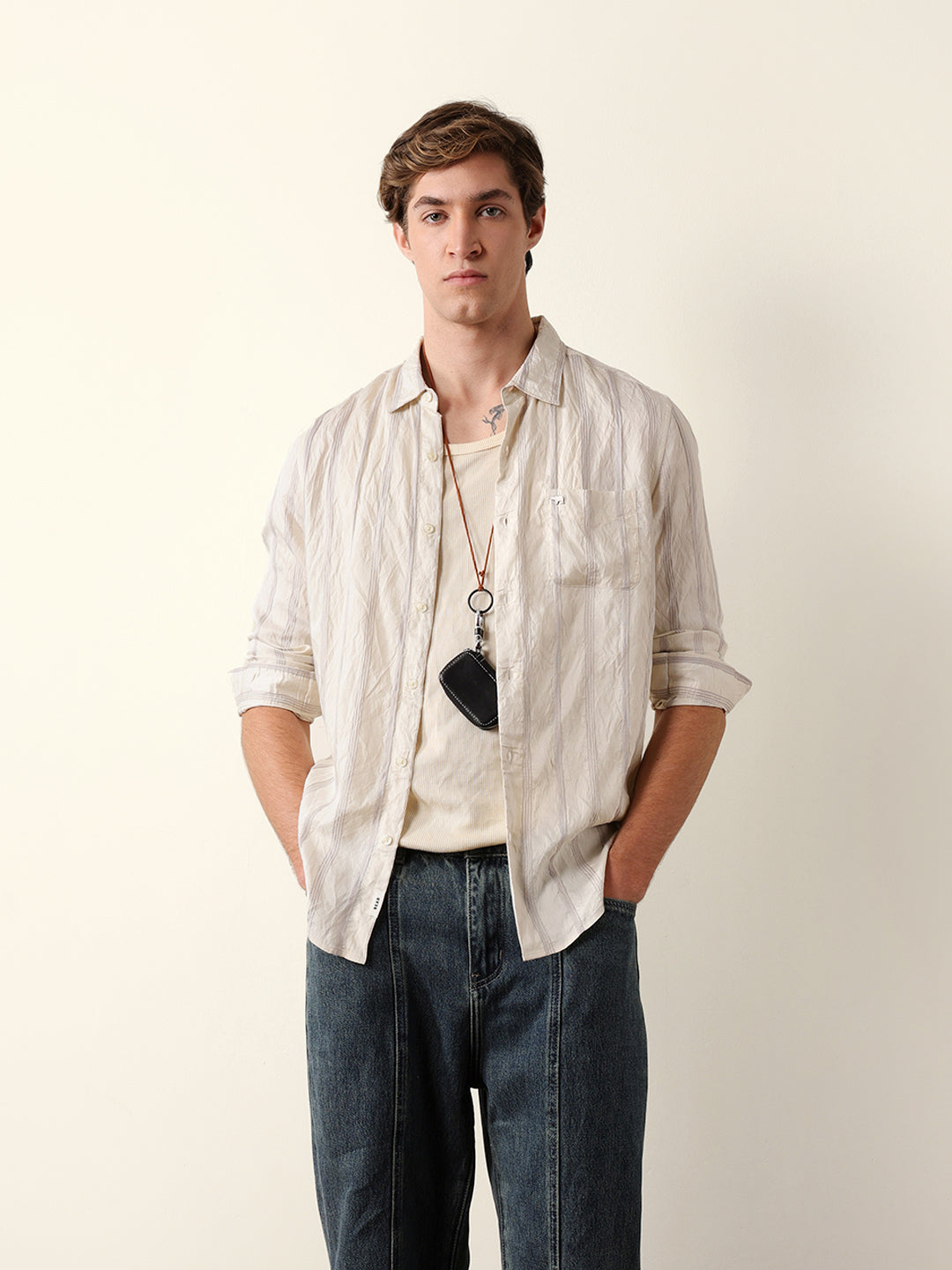 purple & cream seersucker vertical pinstripe slim fit casual shirt purple & cream seersucker vertical pinstripe slim fit casual shirt