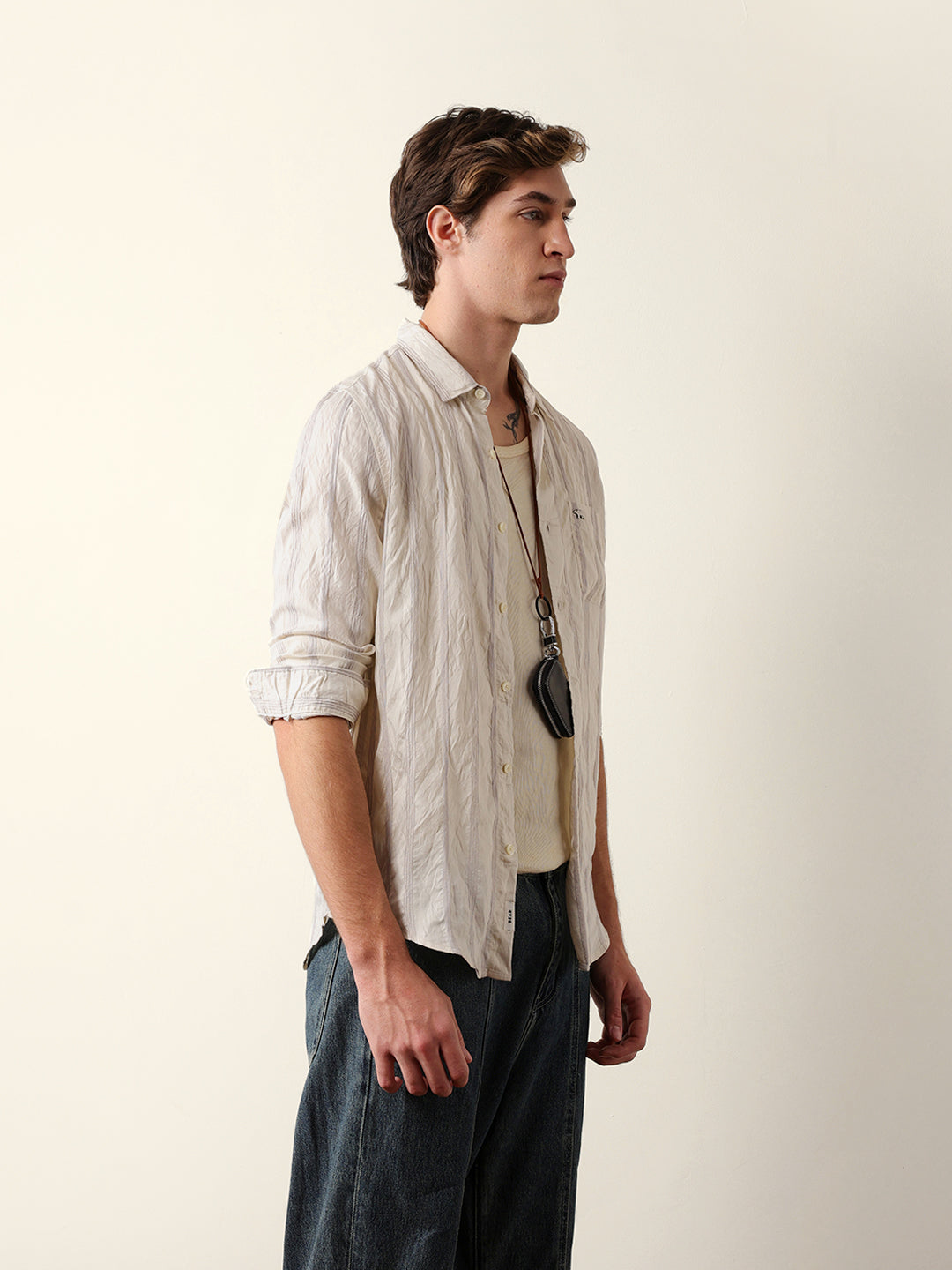 purple & cream seersucker vertical pinstripe slim fit casual shirt purple & cream seersucker vertical pinstripe slim fit casual shirt