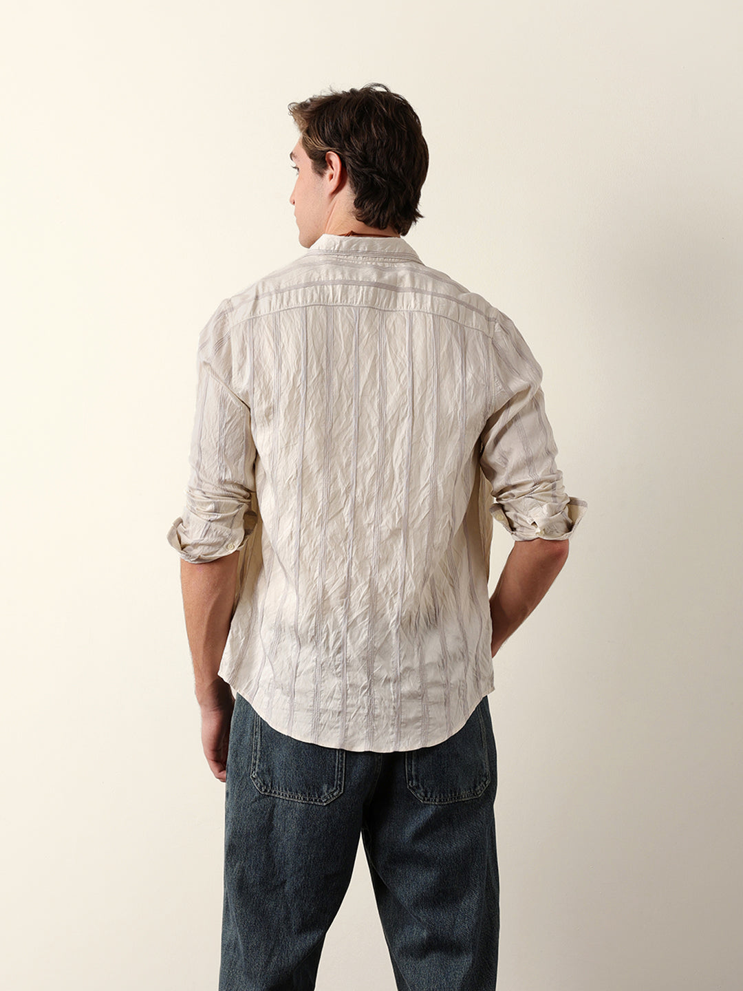 purple & cream seersucker vertical pinstripe slim fit casual shirt purple & cream seersucker vertical pinstripe slim fit casual shirt