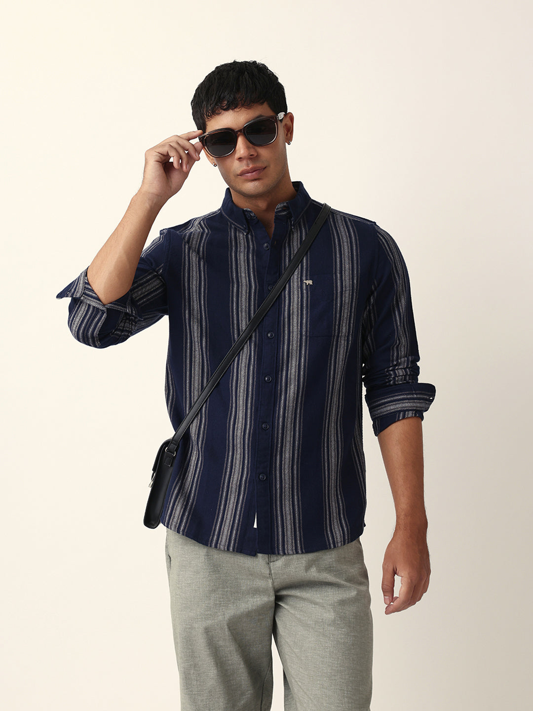 blue vertical woven stripe slim fit casual shirt blue vertical woven stripe slim fit casual shirt
