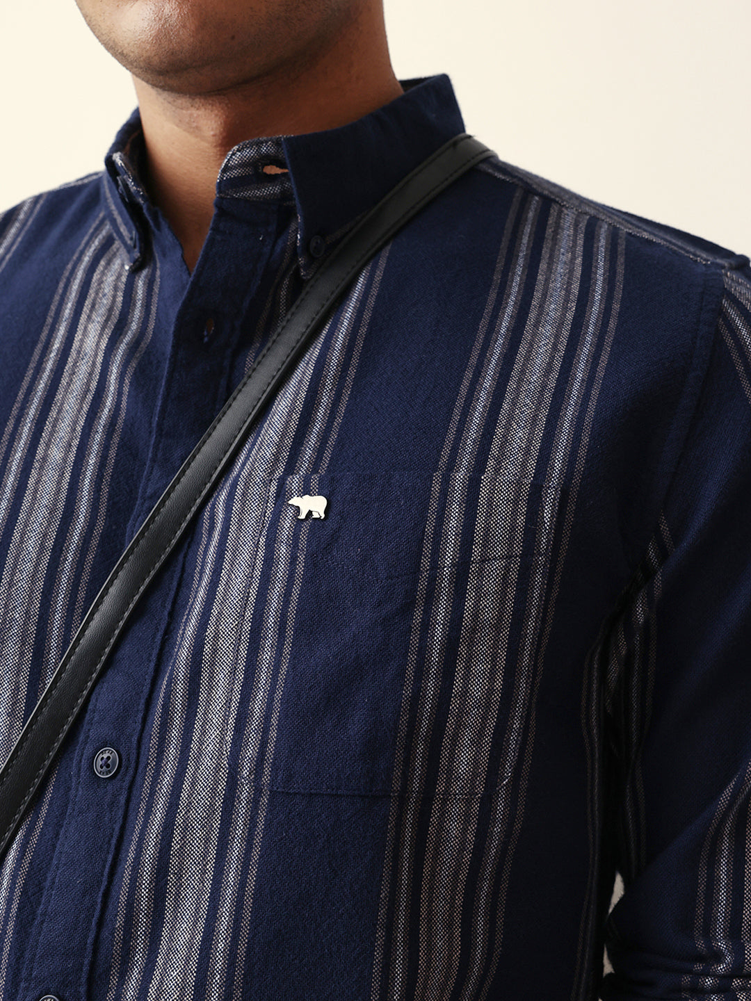 blue vertical woven stripe slim fit casual shirt blue vertical woven stripe slim fit casual shirt
