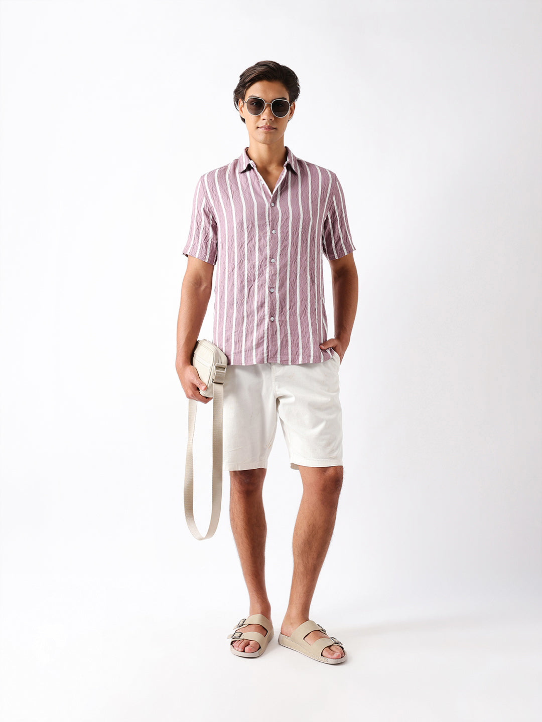 pink vertical stripe regular fit casual shirt pink vertical stripe regular fit casual shirt