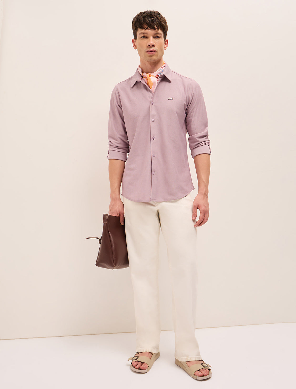 pink woven textured regular fit casual shirt pink woven textured regular fit casual shirt