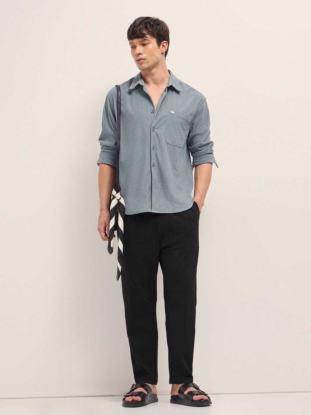 grey corduroy relaxed fit textured overshirt grey corduroy relaxed fit textured overshirt