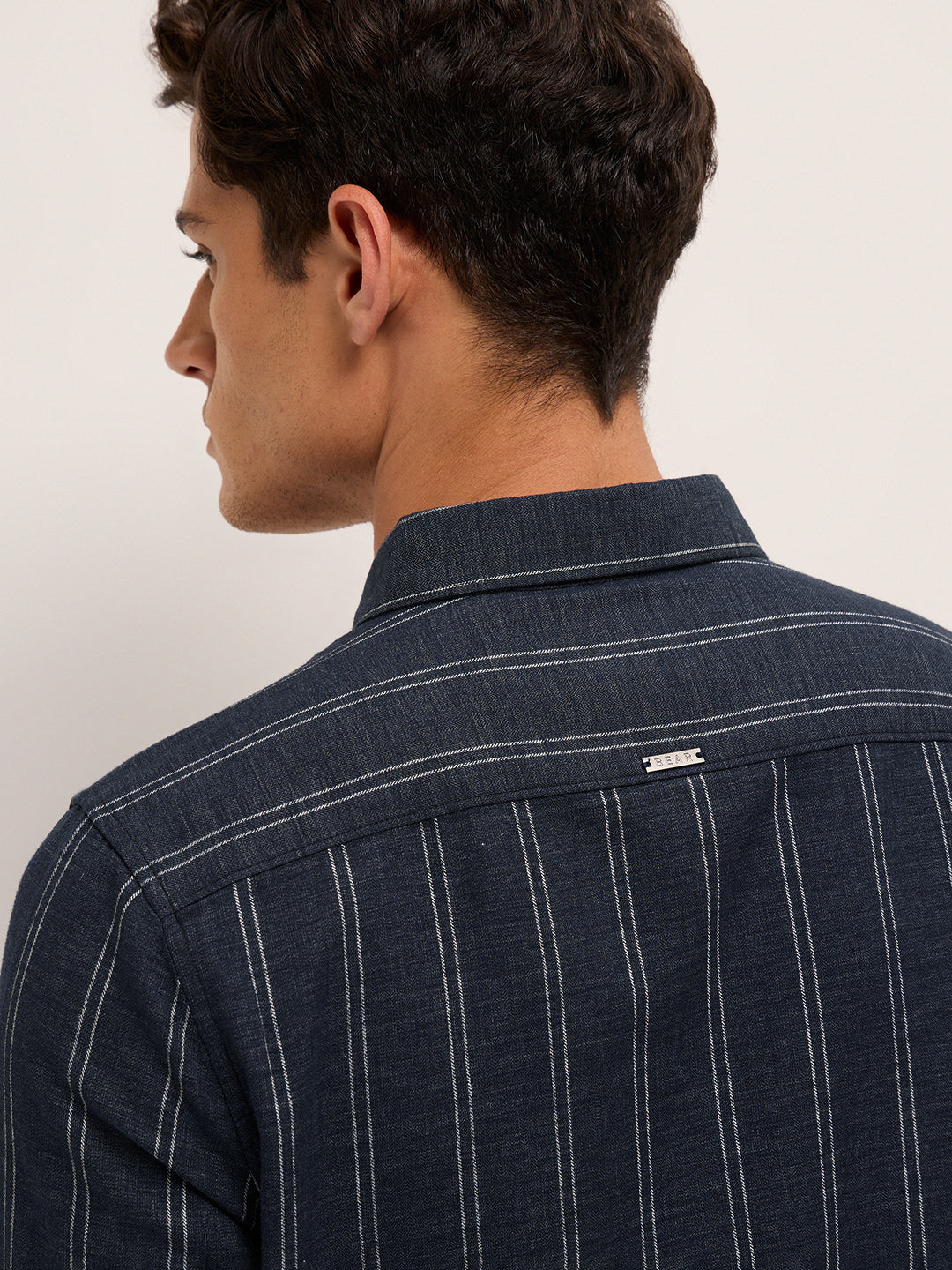 dark blue vertical stripes slim fit casual shirt dark blue vertical stripes slim fit casual shirt